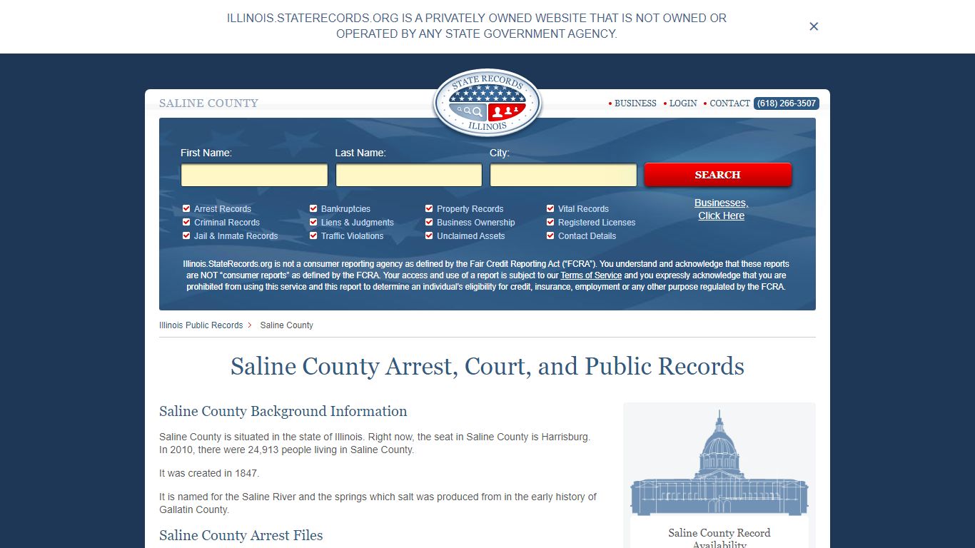 Saline County Arrest, Court, and Public Records